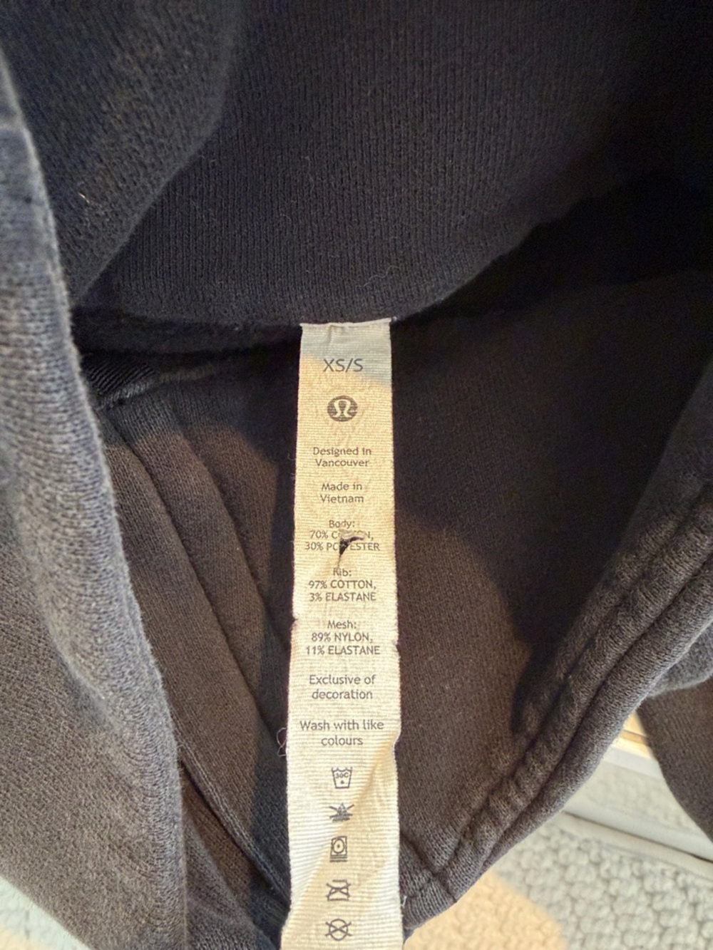 Lululemon Scuba Oversized Funnel Neck Black Sweatshirt Women’s Size XS | S - Picture 11 of 14
